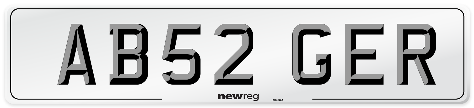 AB52 GER Number Plate from New Reg
